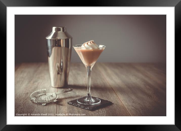 Cocktail Framed Mounted Print by Amanda Elwell