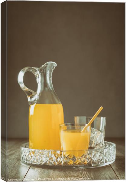 Orange Juice Canvas Print by Amanda Elwell