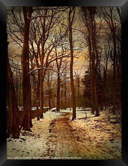  A Winters Walk Framed Print by Heather Goodwin