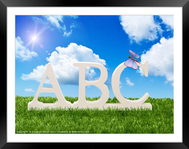 ABC Framed Mounted Print by Amanda Elwell