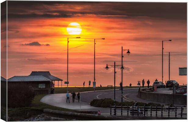 Sunset at Porthcawl Canvas Print by Leighton Collins