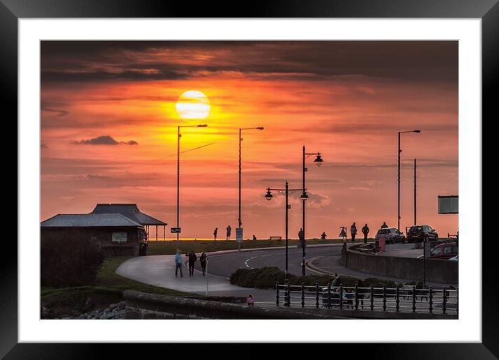 Sunset at Porthcawl Framed Mounted Print by Leighton Collins
