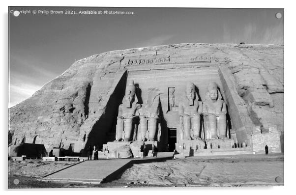The Fantastic Statues of Abu Simbel, Egypt Acrylic by Philip Brown