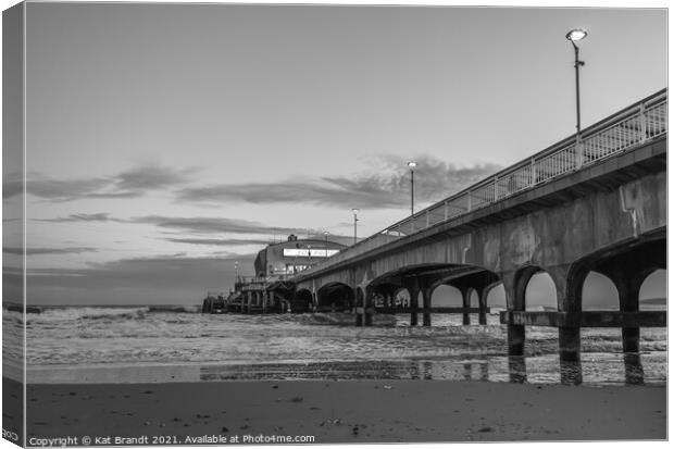 Bournemouth Pier in Black & White Canvas Print by KB Photo