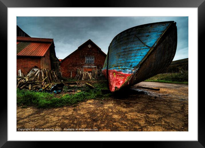 HIGH AND DRY Framed Mounted Print by Simon Keeping