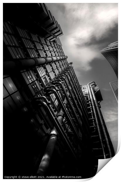 Lloyds Building Architecture Print by Steve Elliott