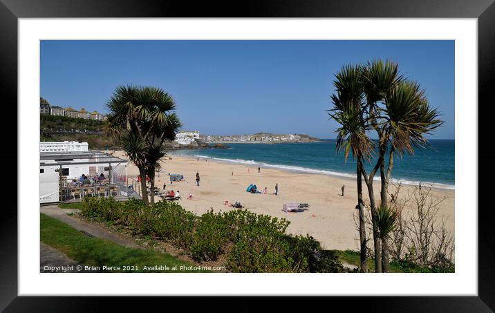 Porthminster Beach, St Ives, Cornwall Framed Mounted Print by Brian Pierce