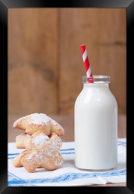Milk & Cookies Framed Print by Amanda Elwell