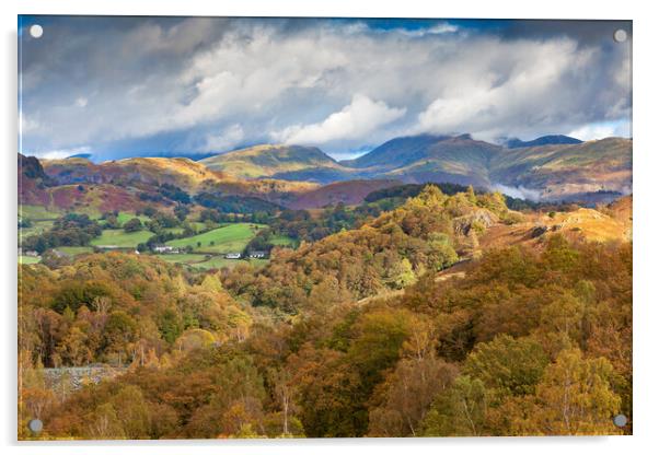 Cumbrian Landscape Acrylic by David Hare