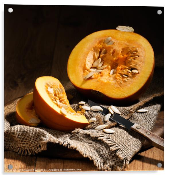 Pumpkin Slices Acrylic by Amanda Elwell
