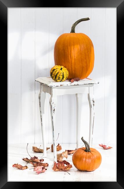 Autumn Table Framed Print by Amanda Elwell
