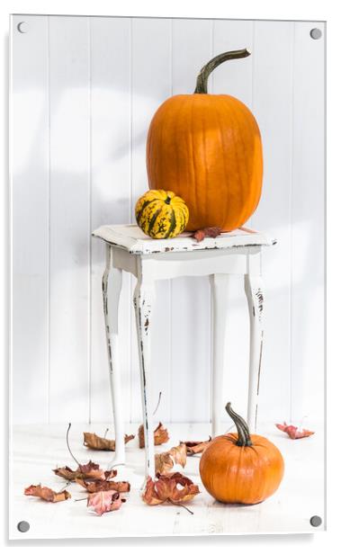 Autumn Table Acrylic by Amanda Elwell