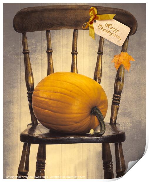 Country House Chair Print by Amanda Elwell