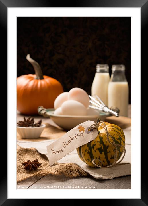 Thanksgiving Table Framed Mounted Print by Amanda Elwell