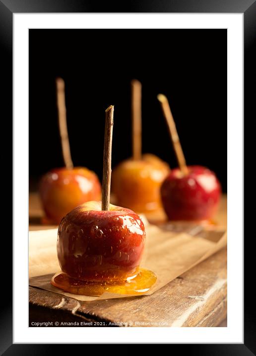 Group Of Toffee Apples Framed Mounted Print by Amanda Elwell