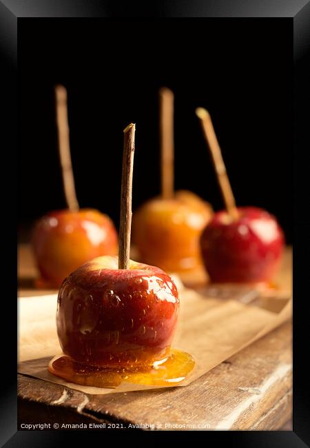 Group Of Toffee Apples Framed Print by Amanda Elwell