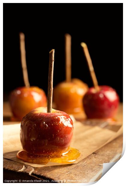 Group Of Toffee Apples Print by Amanda Elwell