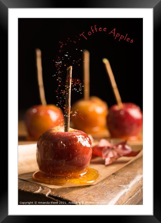 Group Of Toffee Apples Framed Mounted Print by Amanda Elwell