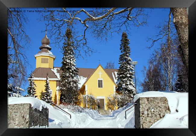 Tarvasjoki Church in Finland Framed Print by Taina Sohlman