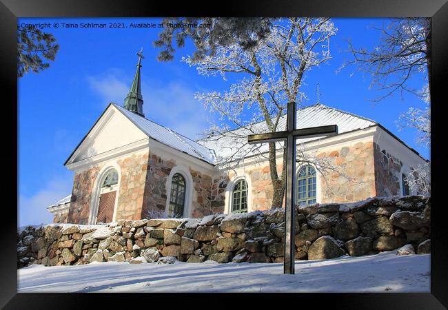 Church of Salo in Winter Framed Print by Taina Sohlman