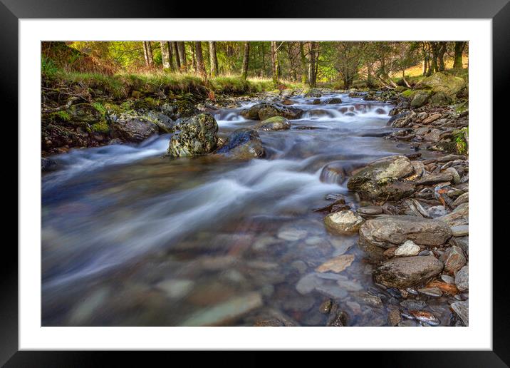 Cumbrian Stream Framed Mounted Print by David Hare