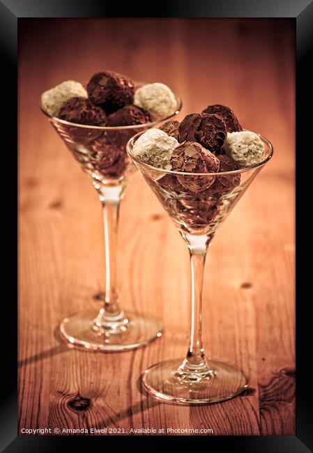 Chocolate Truffles Framed Print by Amanda Elwell