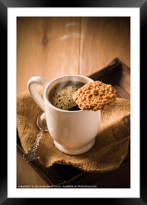 Coffee & Biscuit Framed Mounted Print by Amanda Elwell
