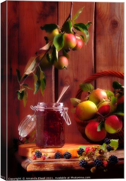 Blackberry & Apple Jam Canvas Print by Amanda Elwell