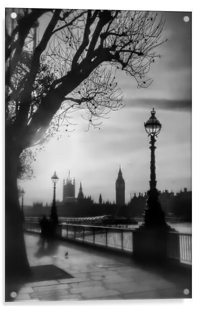 Southbank of London and Big Ben Acrylic by Scott Anderson