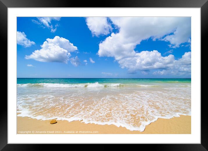 Idyllic Summer Beach  Framed Mounted Print by Amanda Elwell