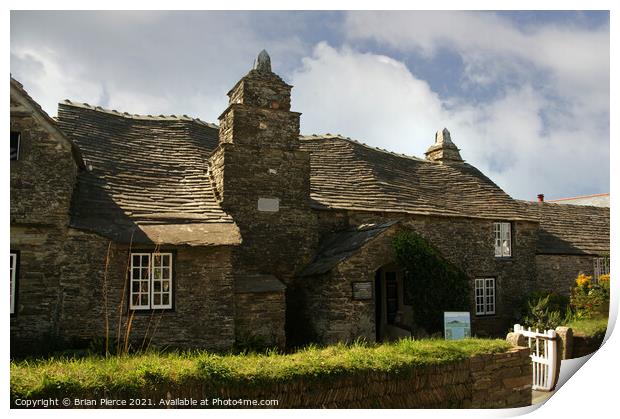 The Old Post Office, Tintagel, Cornwall Print by Brian Pierce