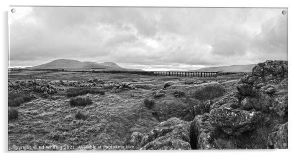 The Ribblehead Viaduct Acrylic by Ed Whiting