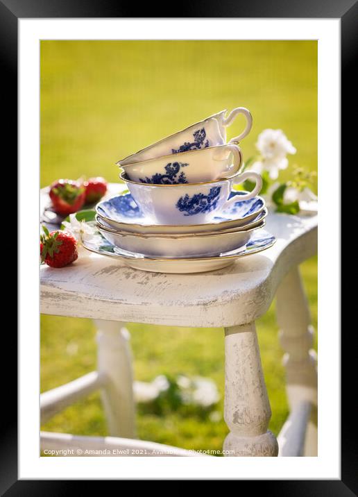 Afternoon Tea Framed Mounted Print by Amanda Elwell