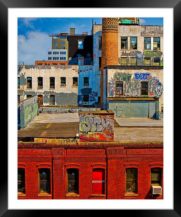 View From The Manhattan Bridge Framed Mounted Print by Chris Lord