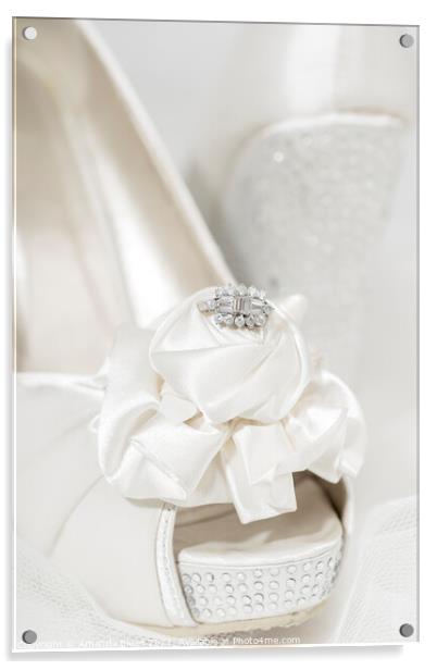 Wedding Shoes Acrylic by Amanda Elwell
