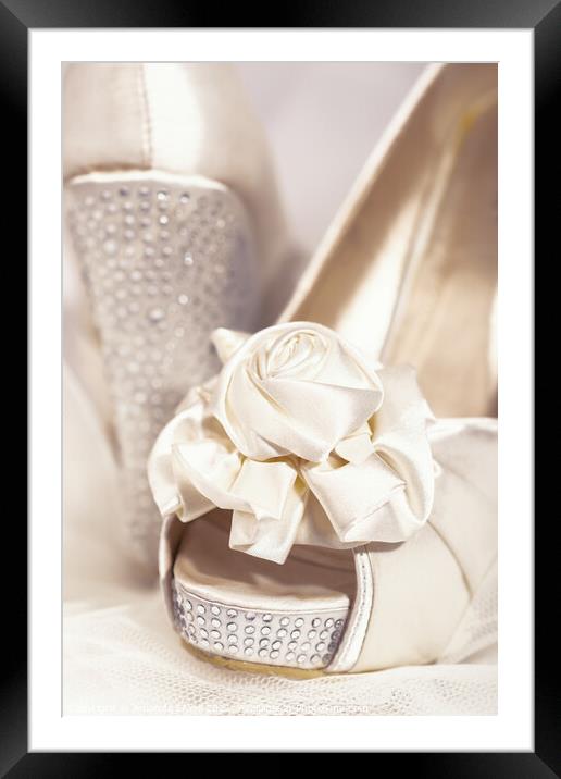 Wedding Shoes Framed Mounted Print by Amanda Elwell