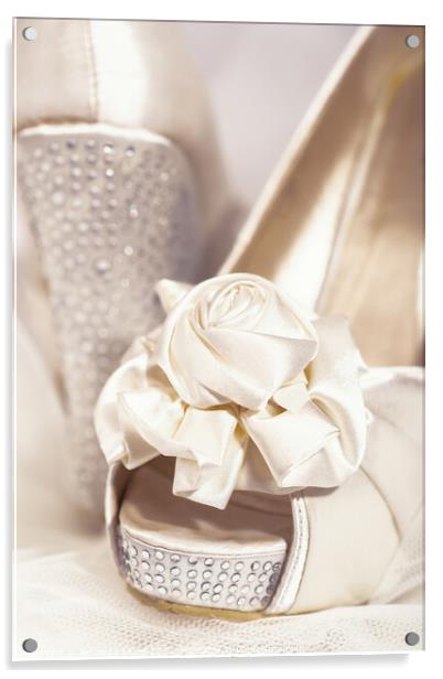 Wedding Shoes Acrylic by Amanda Elwell