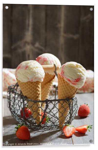 Ice Creams Acrylic by Amanda Elwell