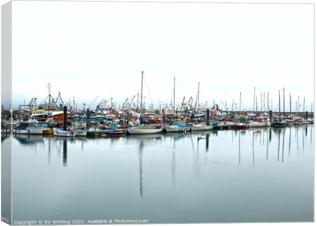Newlyn Harbour Canvas Print by Ed Whiting