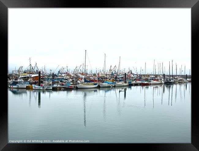 Newlyn Harbour Framed Print by Ed Whiting