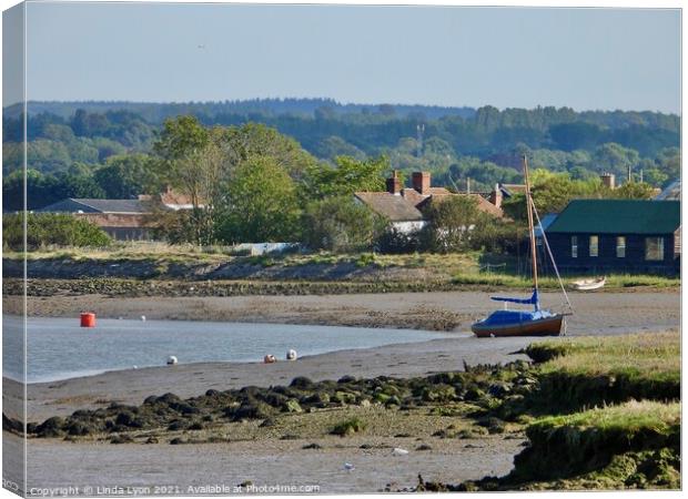 Oare Creek Faversham  Kent Canvas Print by Linda Lyon