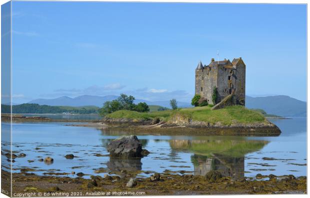 Castle Stalker Canvas Print by Ed Whiting