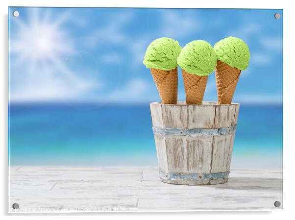 Ice Cream Acrylic by Amanda Elwell