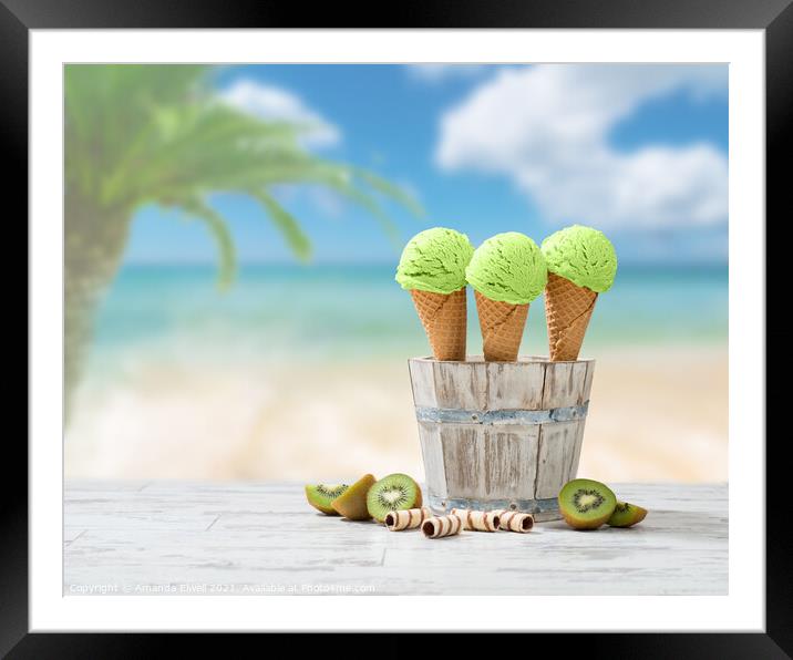 Ice Creams  Framed Mounted Print by Amanda Elwell