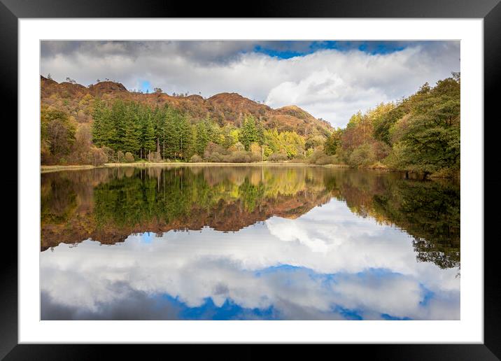 Cumbrian Reflections Framed Mounted Print by David Hare