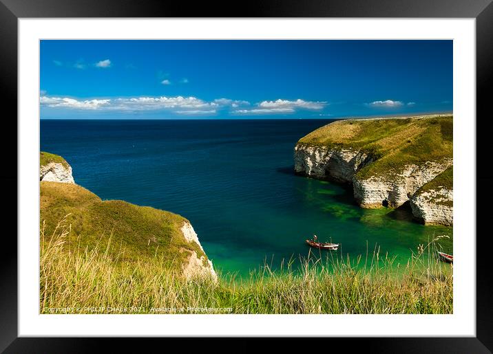 Flamborough north landing on the Yorkshire east coast 159 Framed Mounted Print by PHILIP CHALK