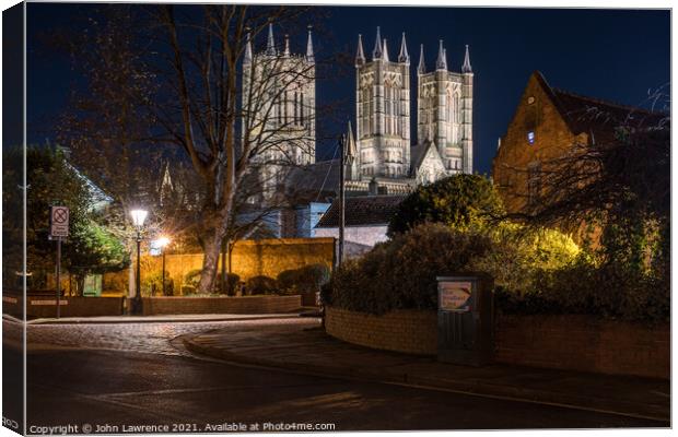 Lincoln Cathedral Long Exposure Canvas Print by John Lawrence