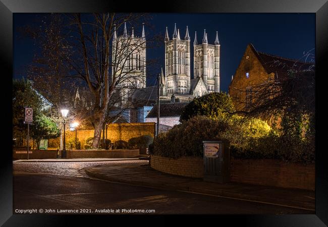 Lincoln Cathedral Long Exposure Framed Print by John Lawrence