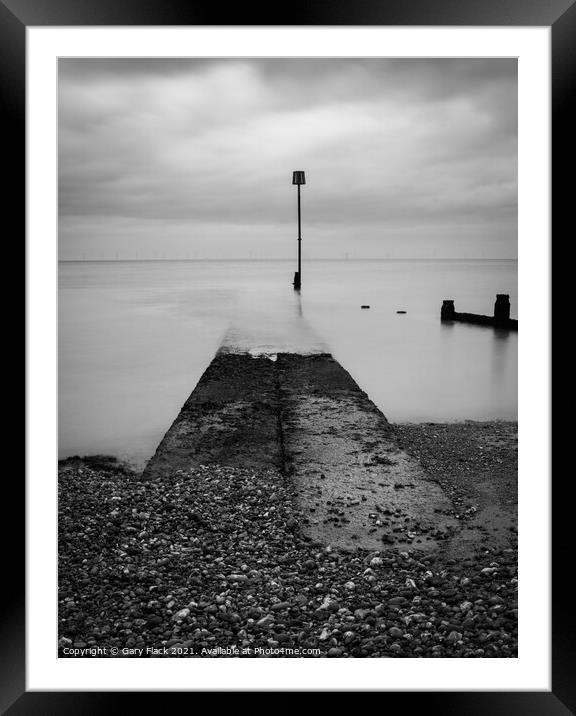 Tankerton Beach In Monochrome Framed Mounted Print by That Foto