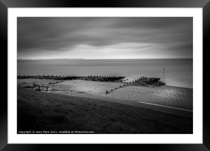 Tankerton Beacch - Early Morning in monochrome Framed Mounted Print by That Foto